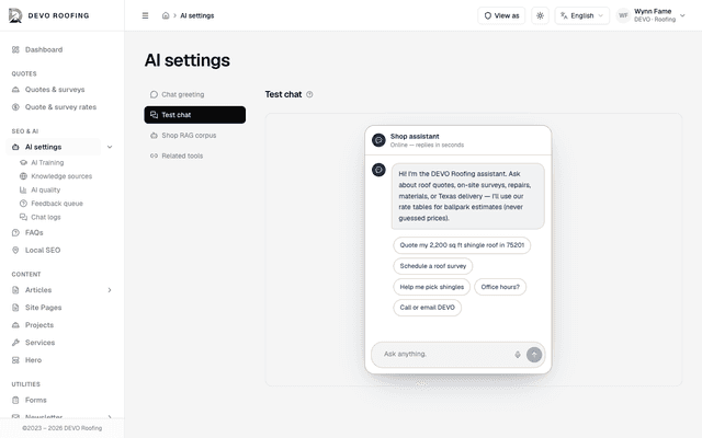 AI Agent & Sales Bot