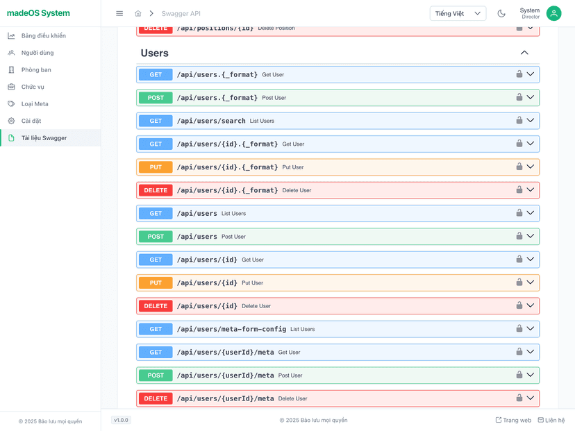User Manager Interface