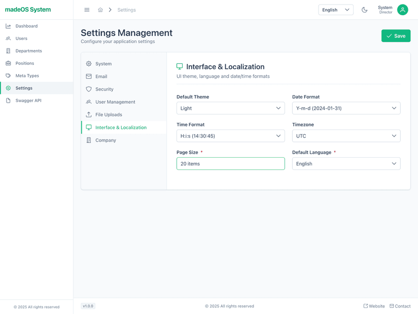 Settings Manager