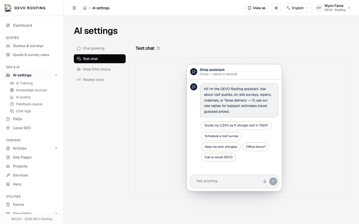AI Agent & Sales Bot