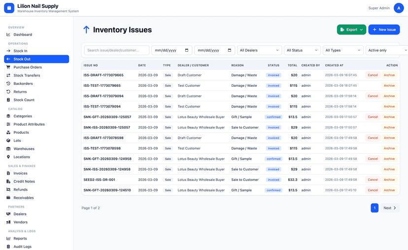 Receivables and Reports