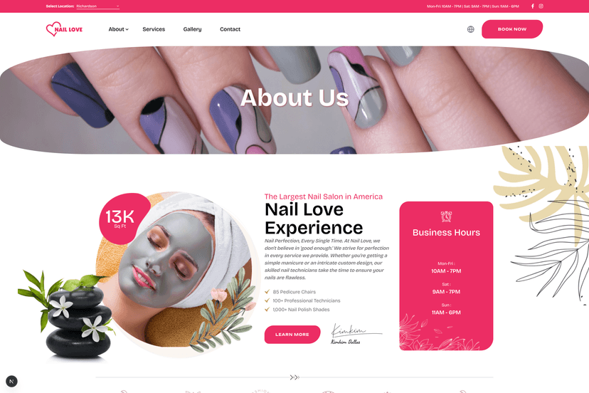 Nail Love Pedicure Area